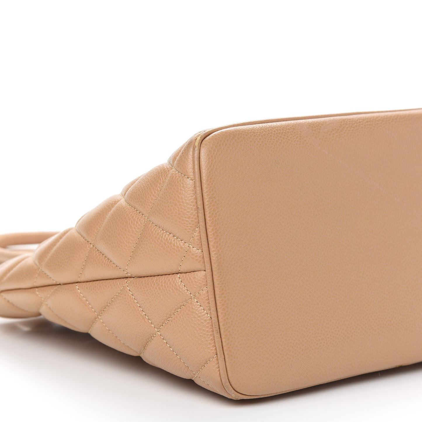 Caviar Quilted Medallion Tote Beige
