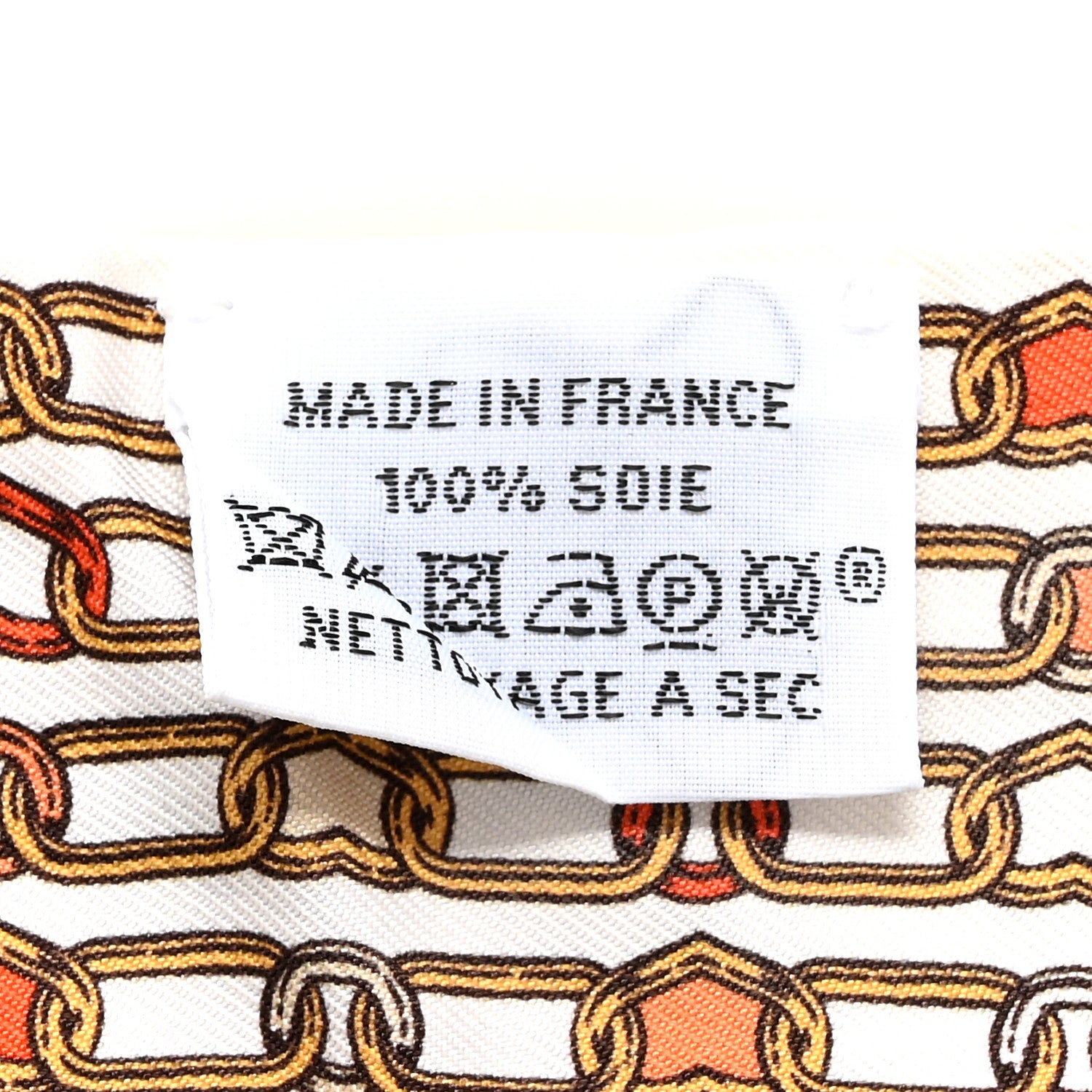 Hermes Silk Effet Kaleidoscope Twilly Orange Blanc Vermillon 3 of 5