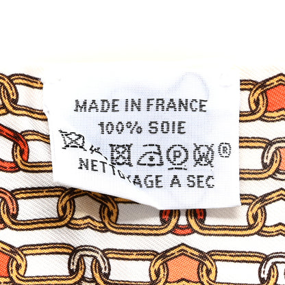 Hermes Silk Effet Kaleidoscope Twilly Orange Blanc Vermillon 3 of 5