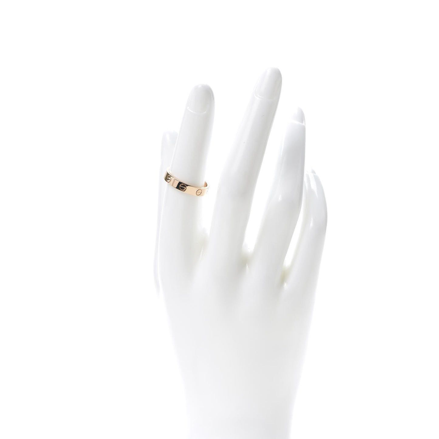 18K Pink Gold 3.5mm LOVE Wedding Band Ring 53 6.5
