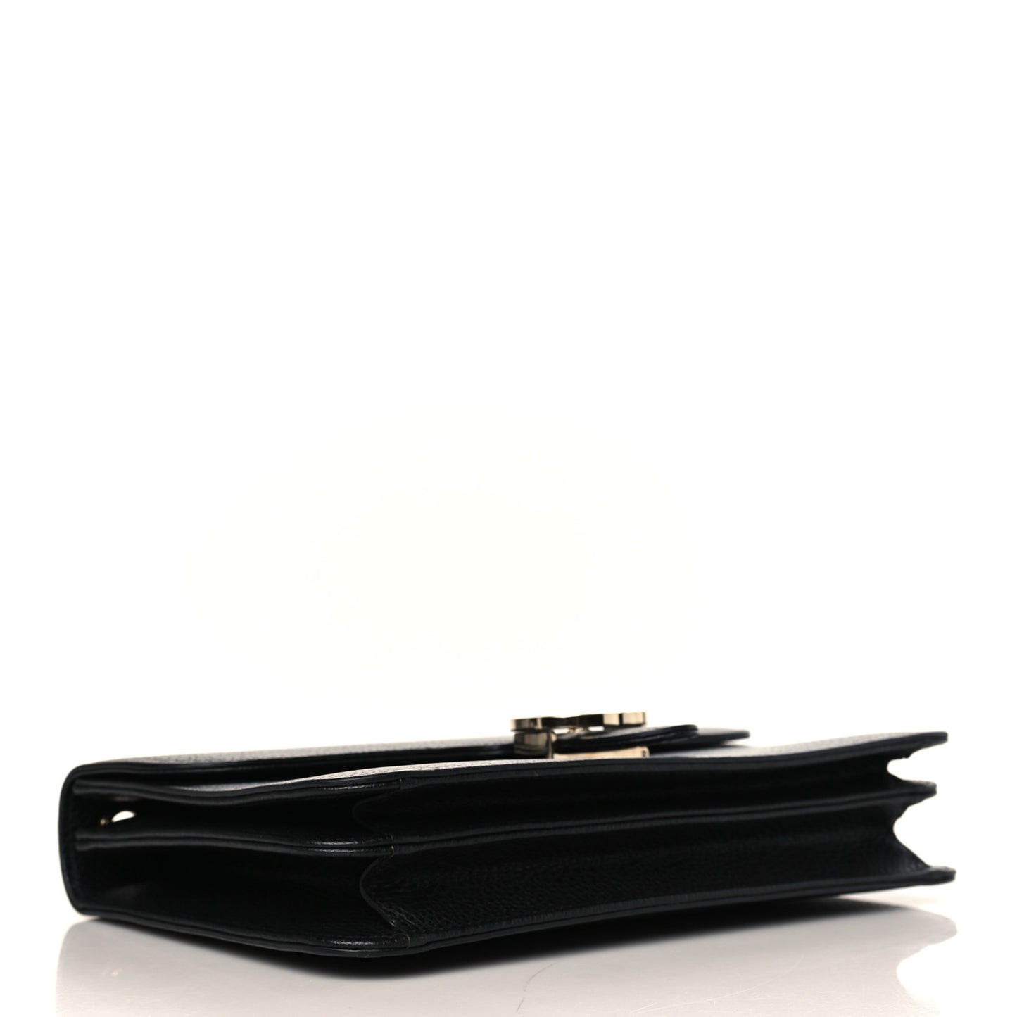 Dollar Calfskin Interlocking G Shoulder Bag Black