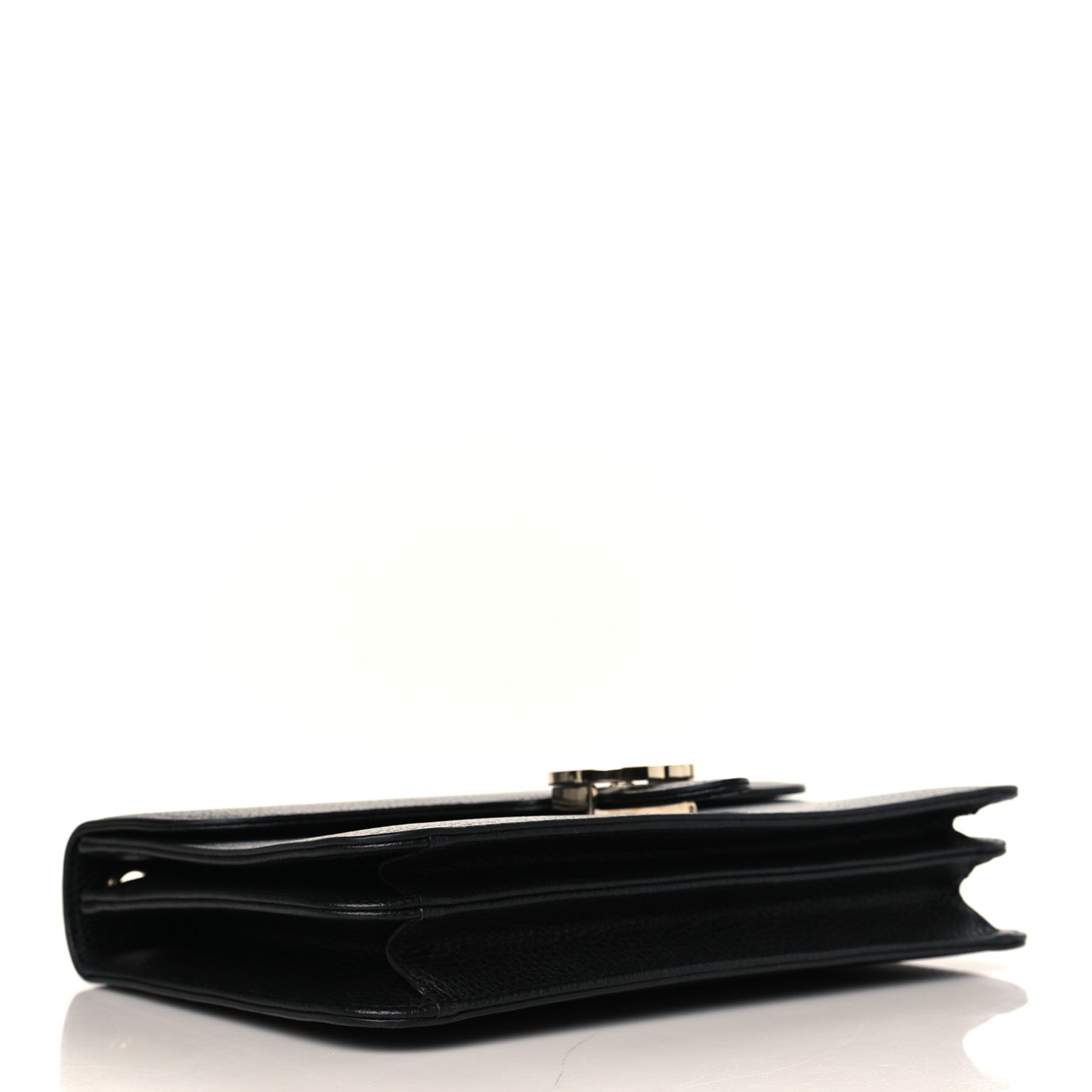 Gucci Dollar Calfskin Interlocking G Shoulder Bag Black 4 of 9