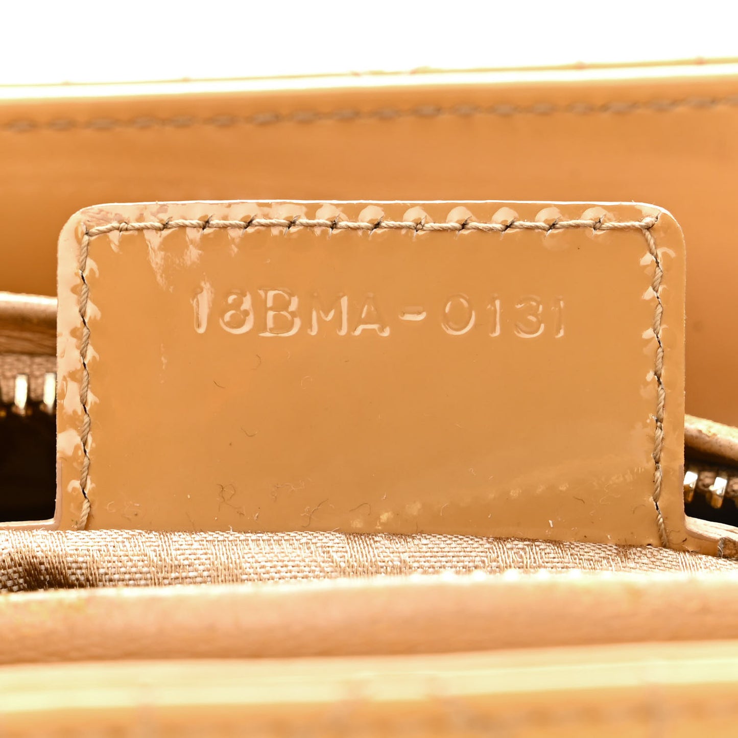 Patent Cannage Medium Lady Dior Beige