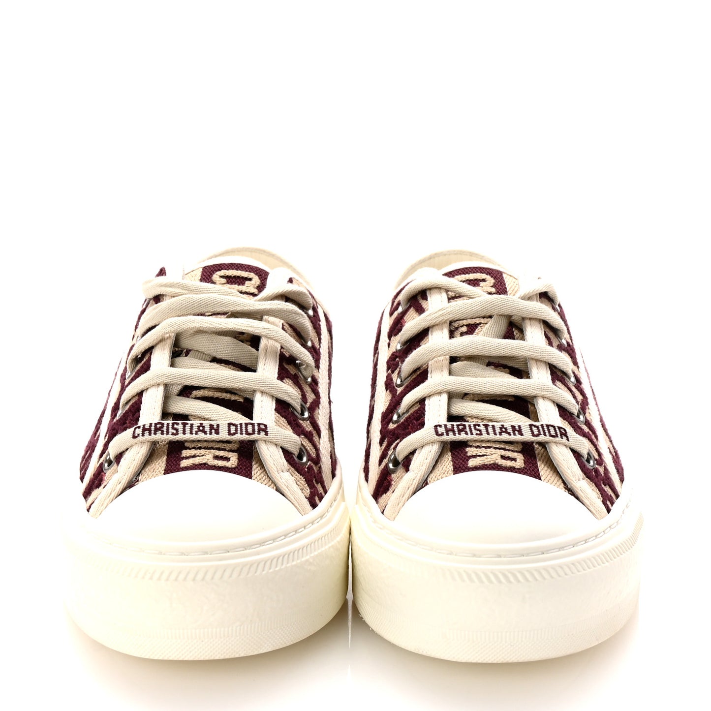 Canvas Oblique Walk'N'Dior Low Top Sneakers 36 Deep Amaranth