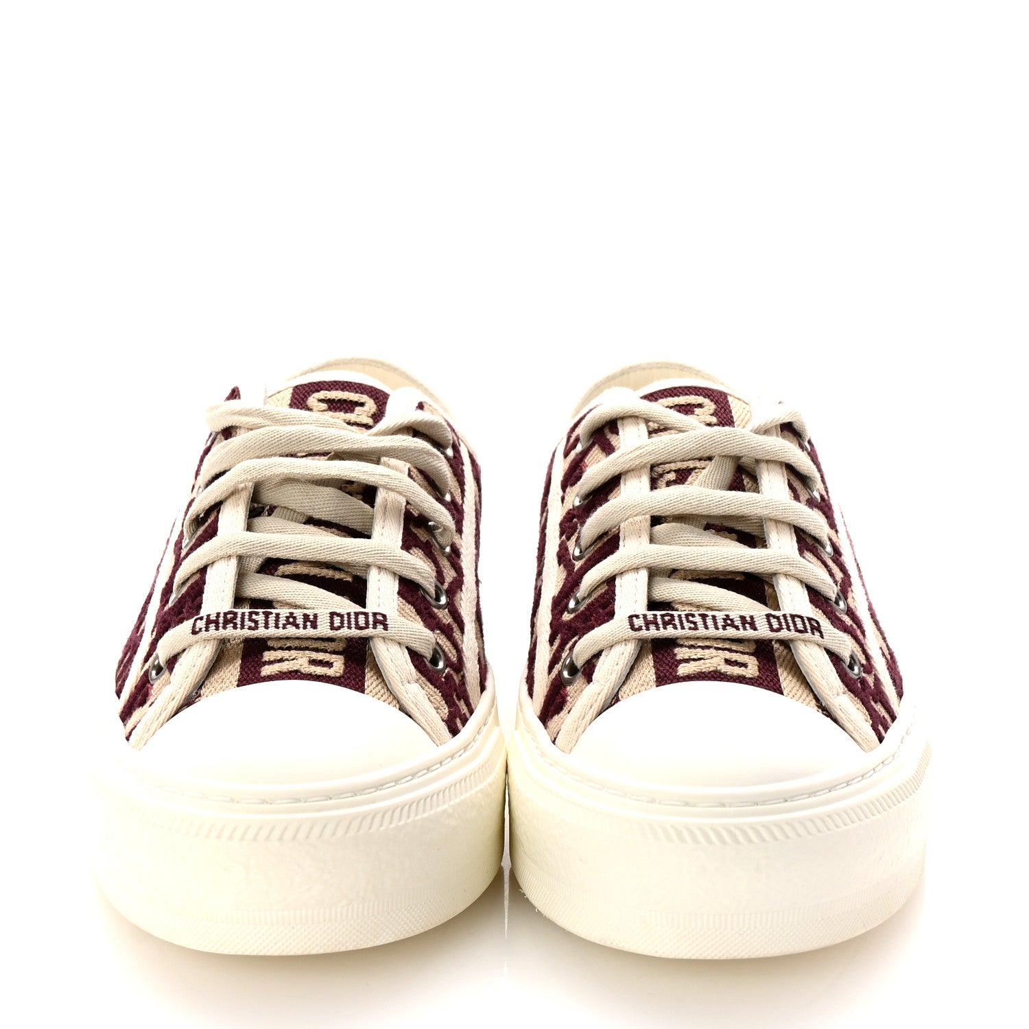 Christian Dior Canvas Oblique Walk'N'Dior Low Top Sneakers 36 Deep Amaranth 3 of 11