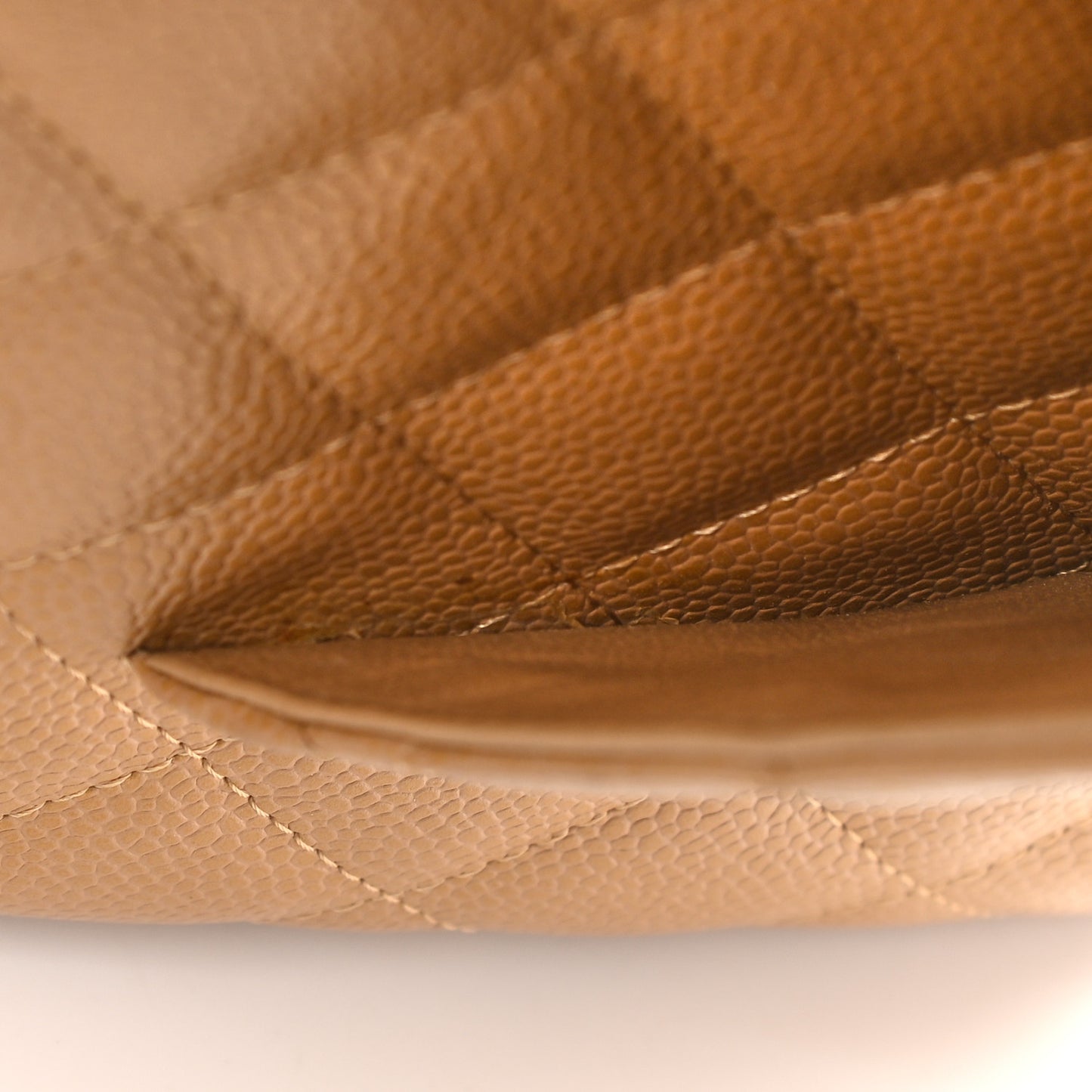Caviar Quilted Large Bowler Bag Beige