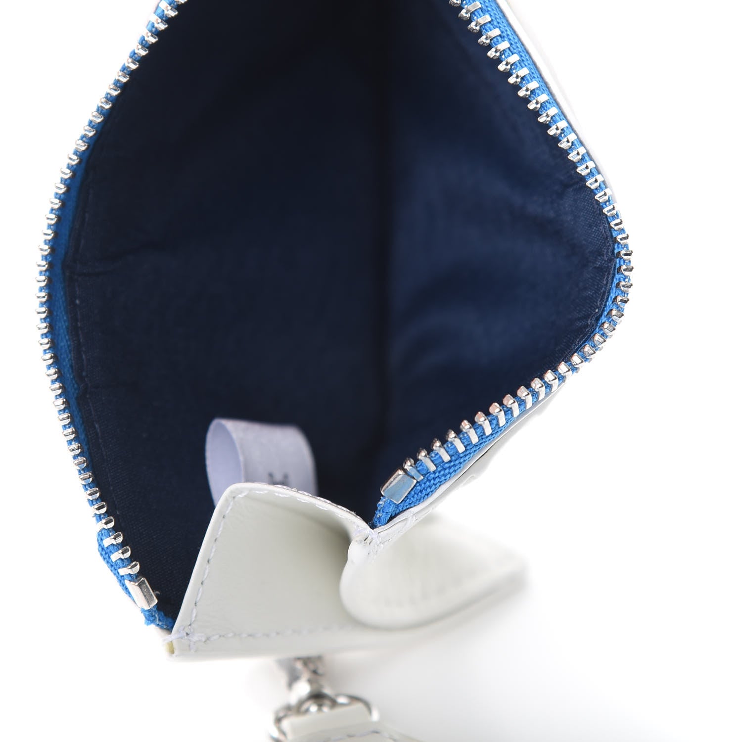 MCM Skyoptic Visetos Spectrum Diamond Mini Card Case Holder Lanyard White 4 of 6