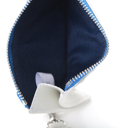 MCM Skyoptic Visetos Spectrum Diamond Mini Card Case Holder Lanyard White 4 of 6