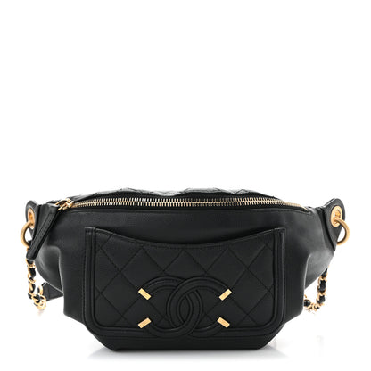 Chanel Caviar Quilted Filigree Waist Bag Black 1 of 10