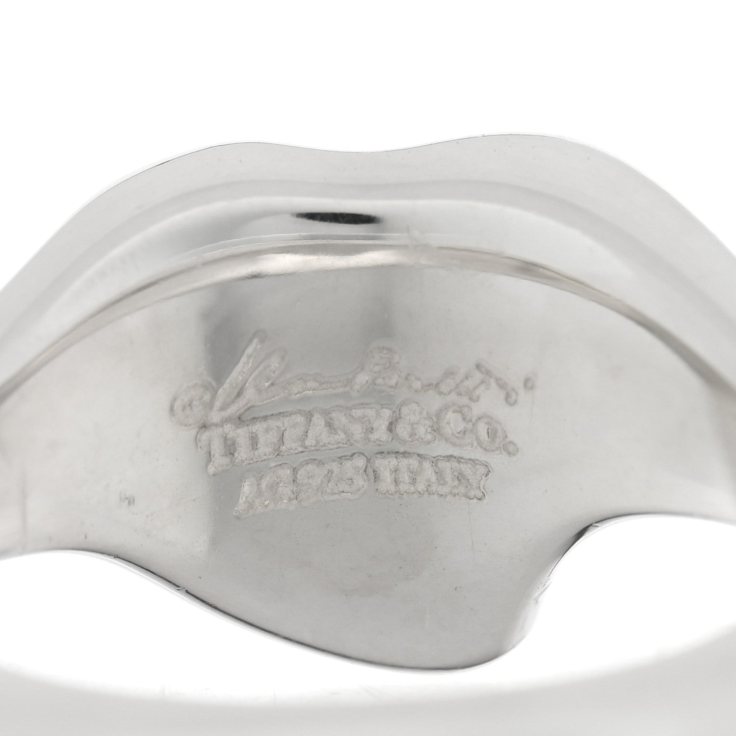 Tiffany Sterling Silver Elsa Peretti Full Heart Ring 49 4.75 4 of 5