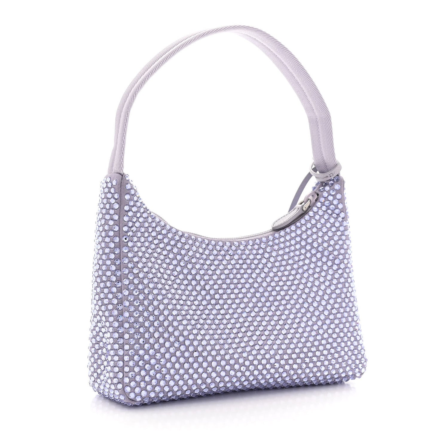 Satin Crystal Mini Re-Edition 2000 Bag Glicine