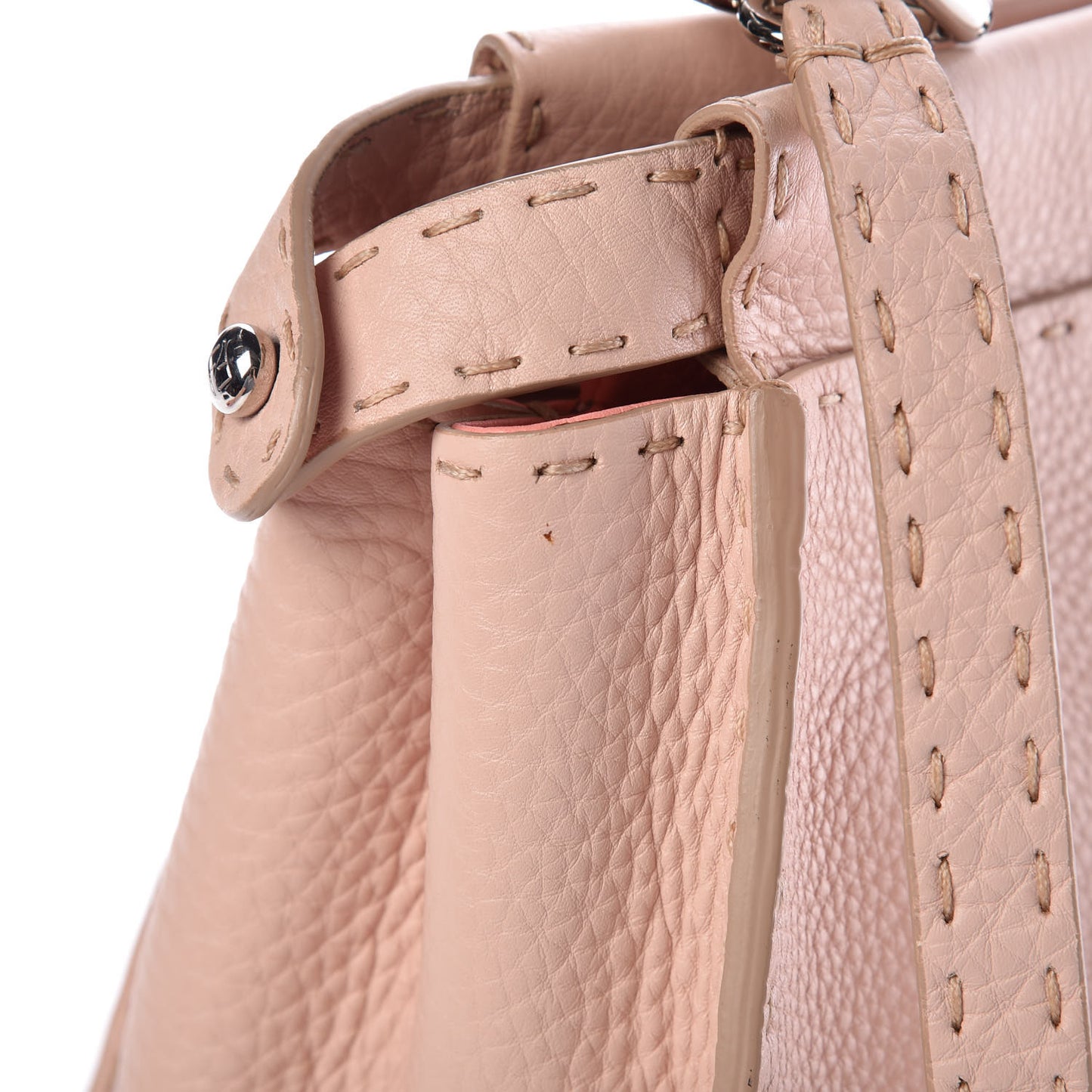 Cuoio Romano Selleria Bi-Color Medium Peekaboo Iconic Satchel Rosa Plaster Pesca
