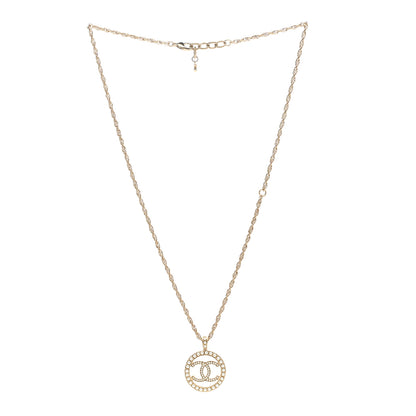 Chanel Pearl CC Round Pendant Necklace Gold 2 of 5