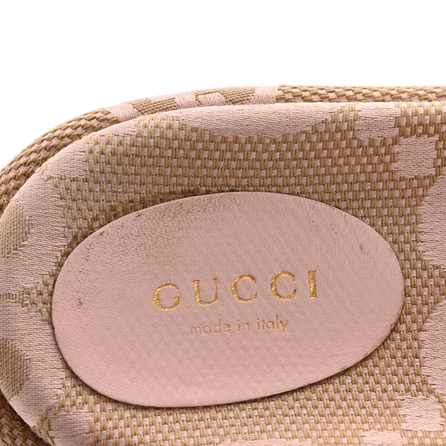 Gucci Monogram Jumbo GG Angelina Platform 55mm Slide Sandals 37.5 Beige Perfect Pink 8 of 10