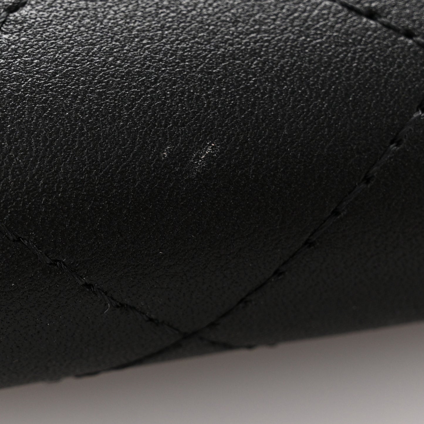 Grained Calfskin Quilted passport Holder Wallet So Black