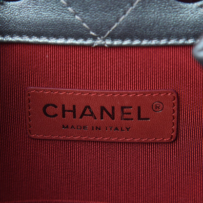 Chanel Iridescent Lambskin Calfskin Quilted Gabrielle Backpack Light Purple 6 of 8