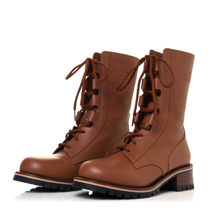 Christian Dior Calfskin Dior Quest 35mm Hiking Boots 38.5 Golden Saddle 3 of 7