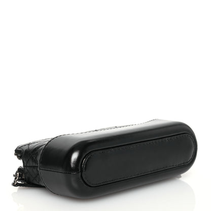 Chanel Aged Calfskin Quilted Small Gabrielle Clutch With Chain Black 4 of 15