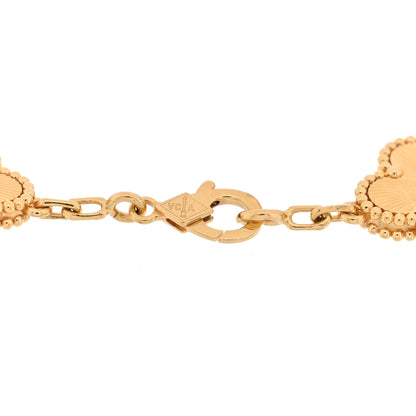 Van Cleef & Arpels 18K Yellow Gold 5 Motifs Guilloche Vintage Alhambra Bracelet 3 of 3