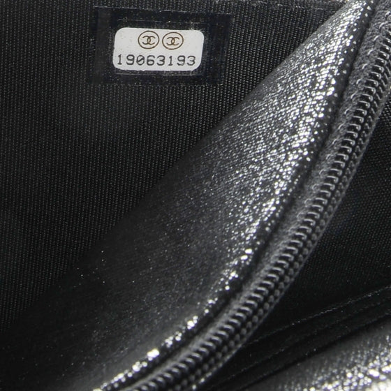 Chanel Iridescent Wallet on Chain WOC Dark Silver 7 of 7