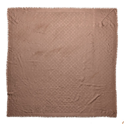 Louis Vuitton Silk Wool Monogram Shawl Cappuccino 1 of 3