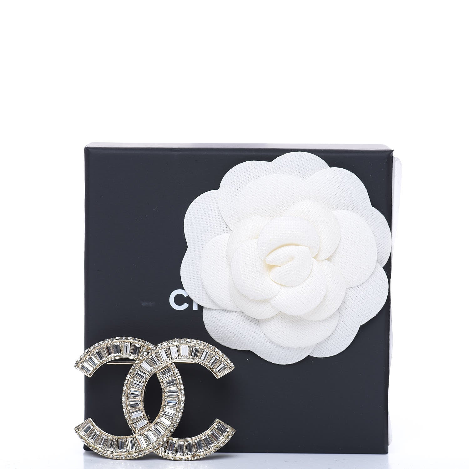 Chanel Baguette Crystal CC Brooch Gold 6 of 6