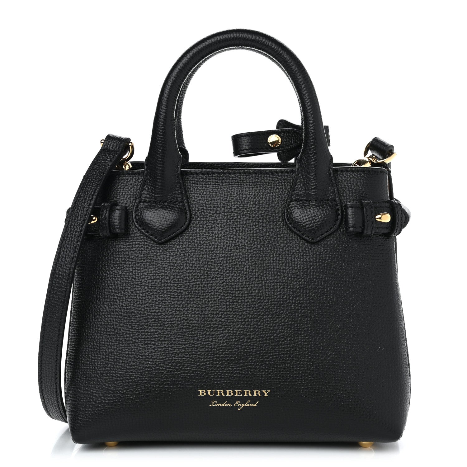 Burberry Derby Calfskin House Check Baby Banner Tote Black 1 of 9