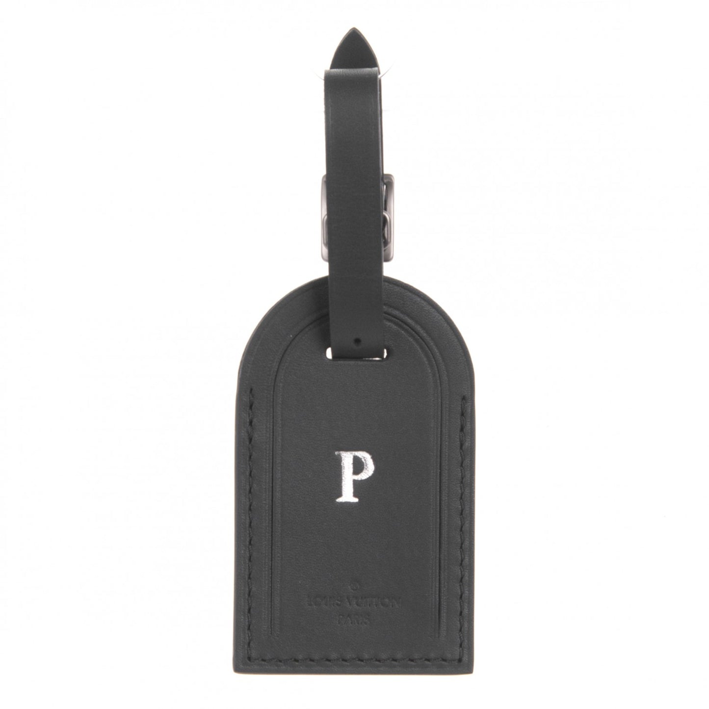 Calfskin Luggage Tag Black