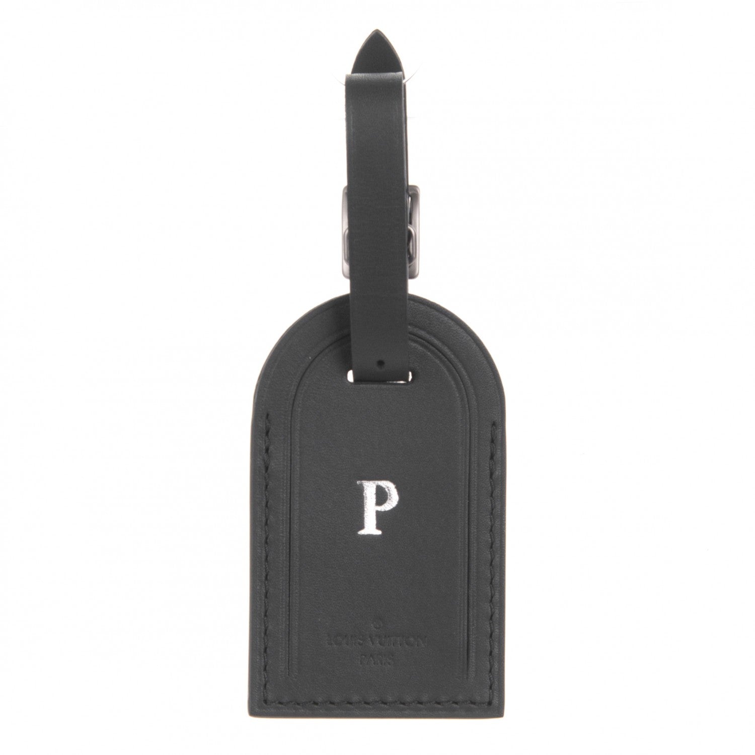 Louis Vuitton Calfskin Luggage Tag Black 1 of 3