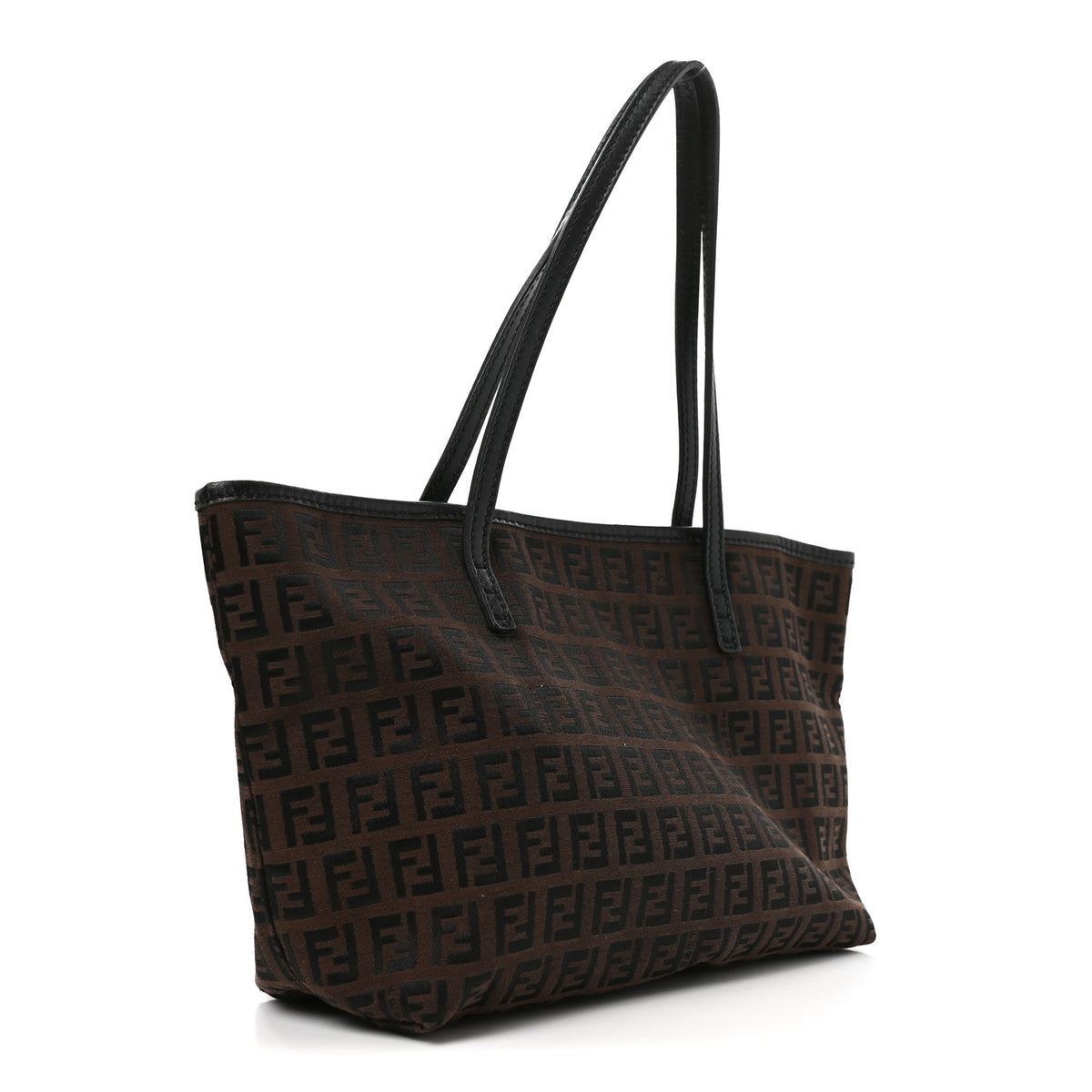 Fendi Zucchino Small Roll Tote Tobacco Moro 2 of 9
