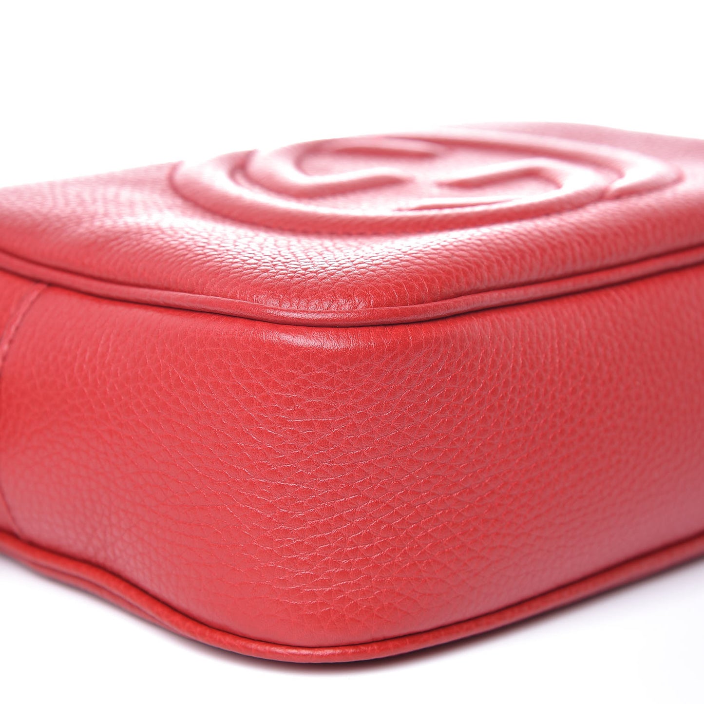 Pebbled Calfskin Small Soho Disco Bag Tabasco Red