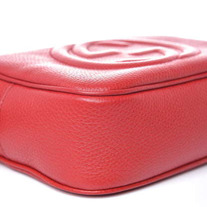 Gucci Pebbled Calfskin Small Soho Disco Bag Tabasco Red 8 of 9