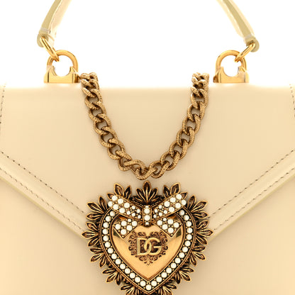 Dolce & Gabbana Smooth Calfskin Small Devotion Envelope Top Handle Bag Light Beige 7 of 11