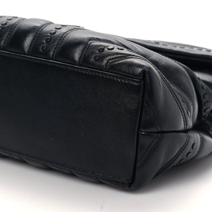 Saint Laurent Calfskin Y Quilted Studded Monogram Small Loulou Chain Satchel Black 8 of 8