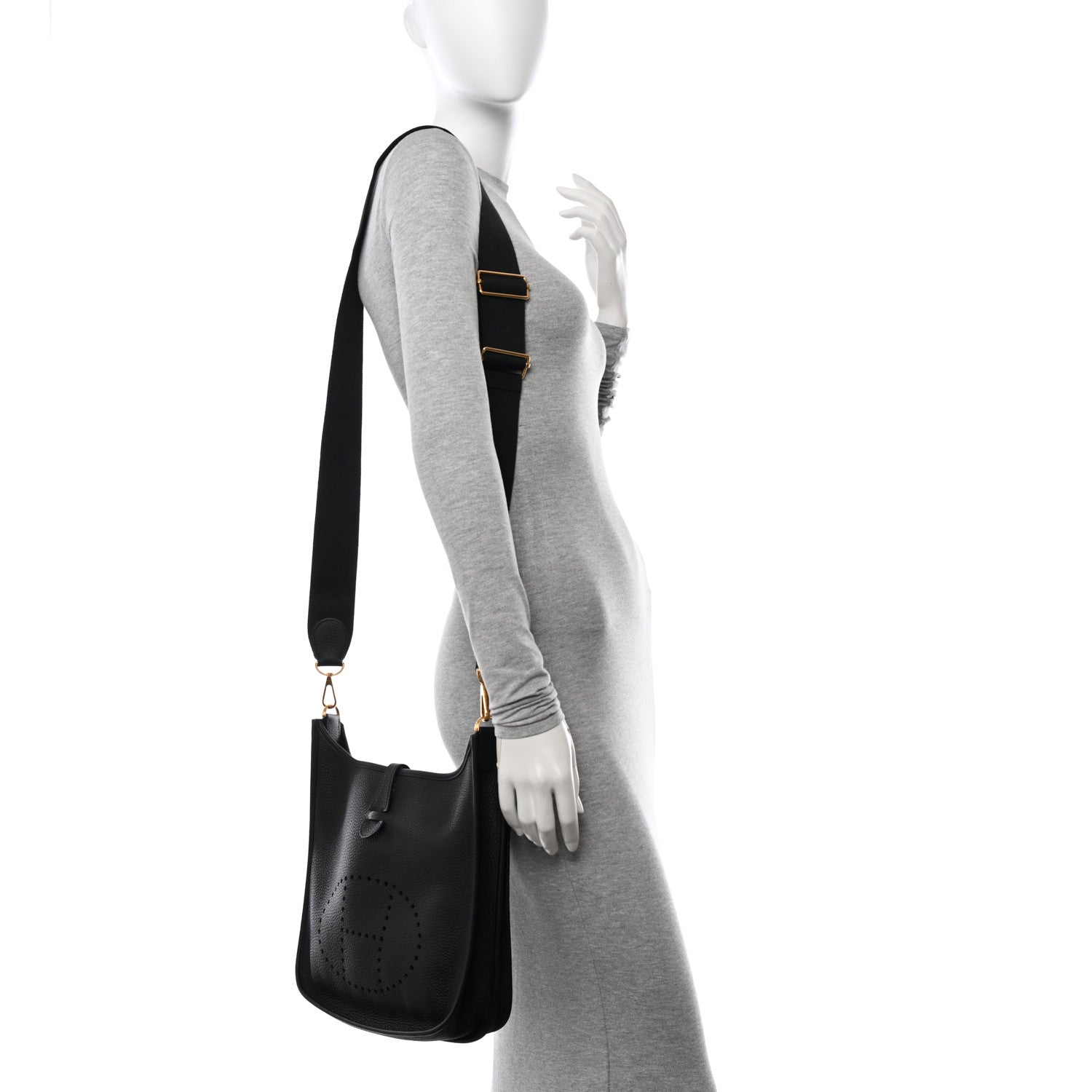 Hermes Taurillon Clemence Evelyne III PM Black 2 of 11