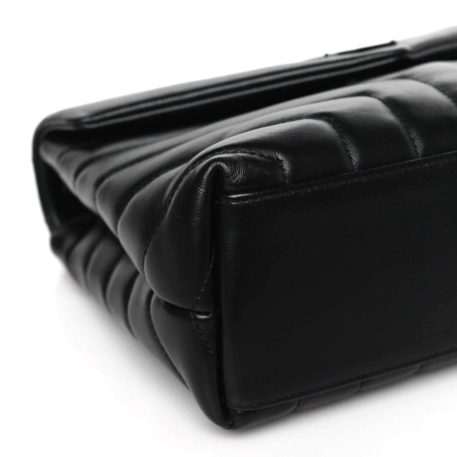 Saint Laurent Calfskin Y Quilted Monogram Monochrome Toy Loulou Crossbody Bag Black 9 of 10