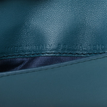 Christian Dior Lambskin Cannage Small Lady Dior Flap Card Holder Deep Ocean 7 of 7