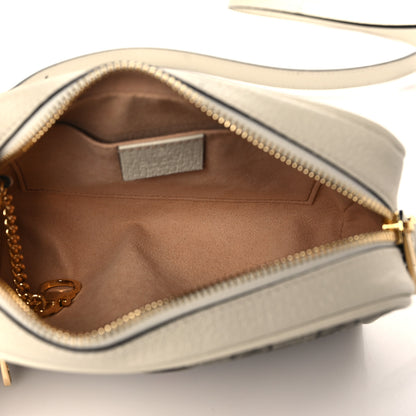 Gucci GG Supreme Monogram Textured Calfskin Web Mini Ophidia Shoulder Bag Beige Ebony Mystic White 4 of 9