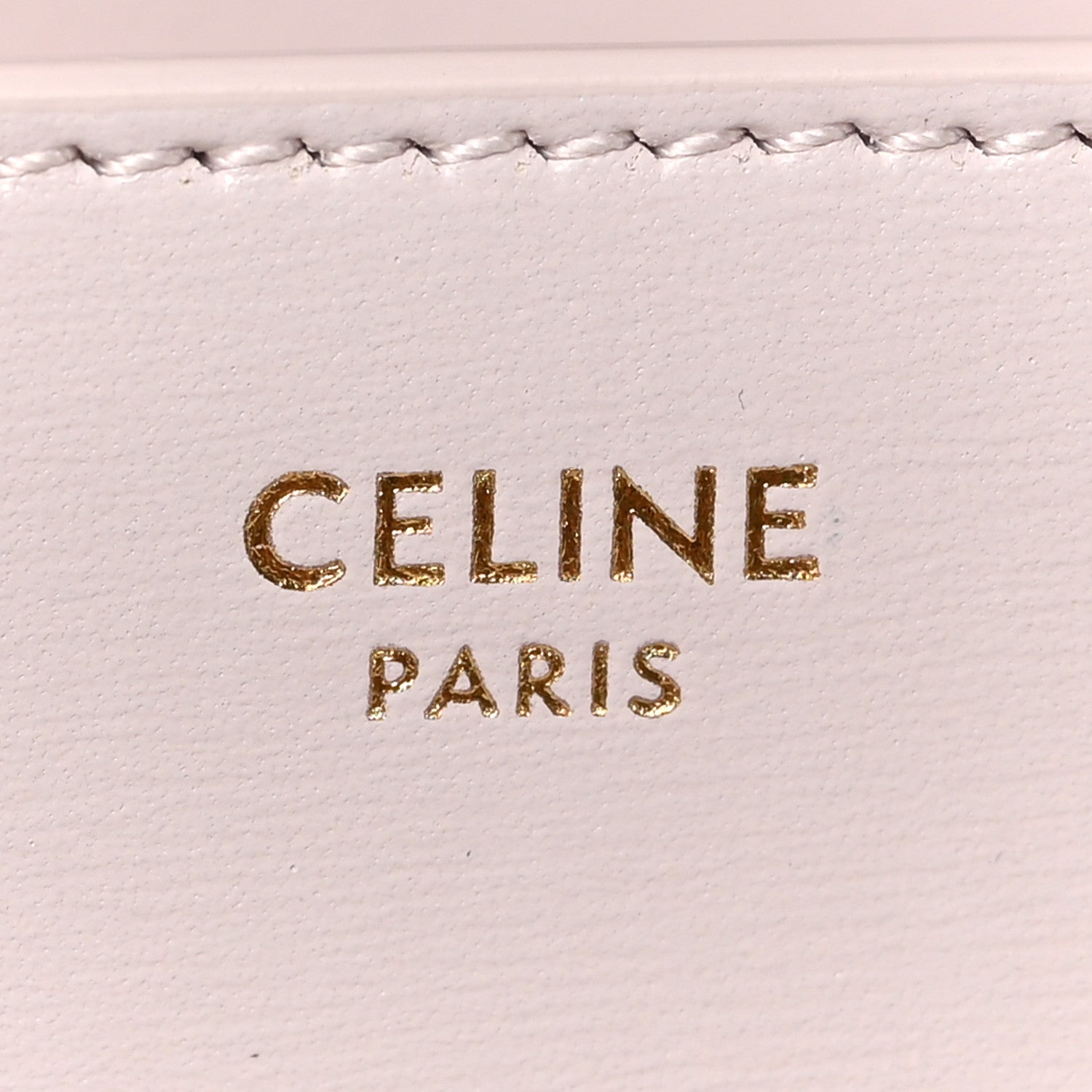 Celine Shiny Calfskin Triomphe Card Holder on Chain Poudre 5 of 8