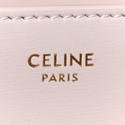 Celine Shiny Calfskin Triomphe Card Holder on Chain Poudre 5 of 8