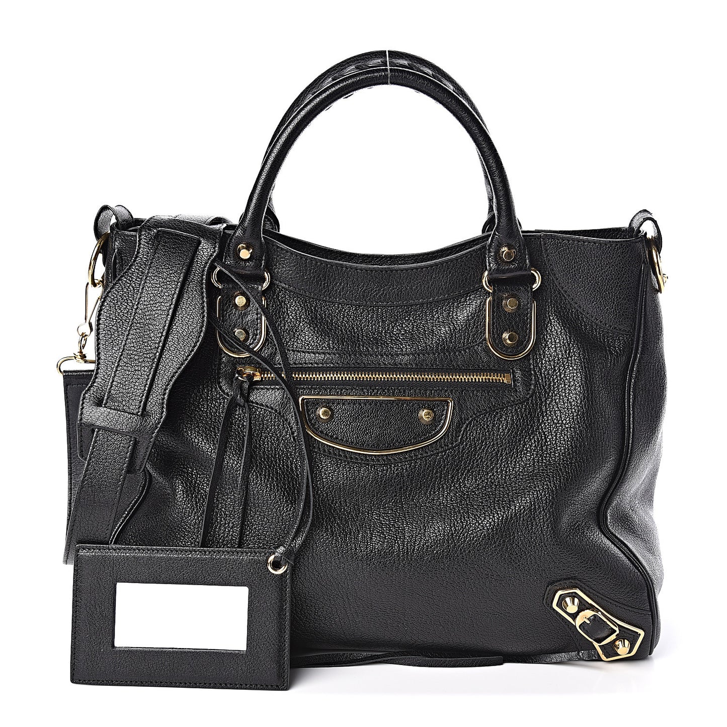 Chevre Gold Metallic Edge Hardware Velo Black