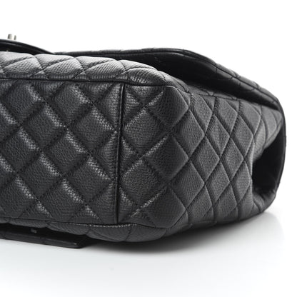Chanel Grained Calfskin Quilted Small XXL Travel Flap Bag Black 11 of 11