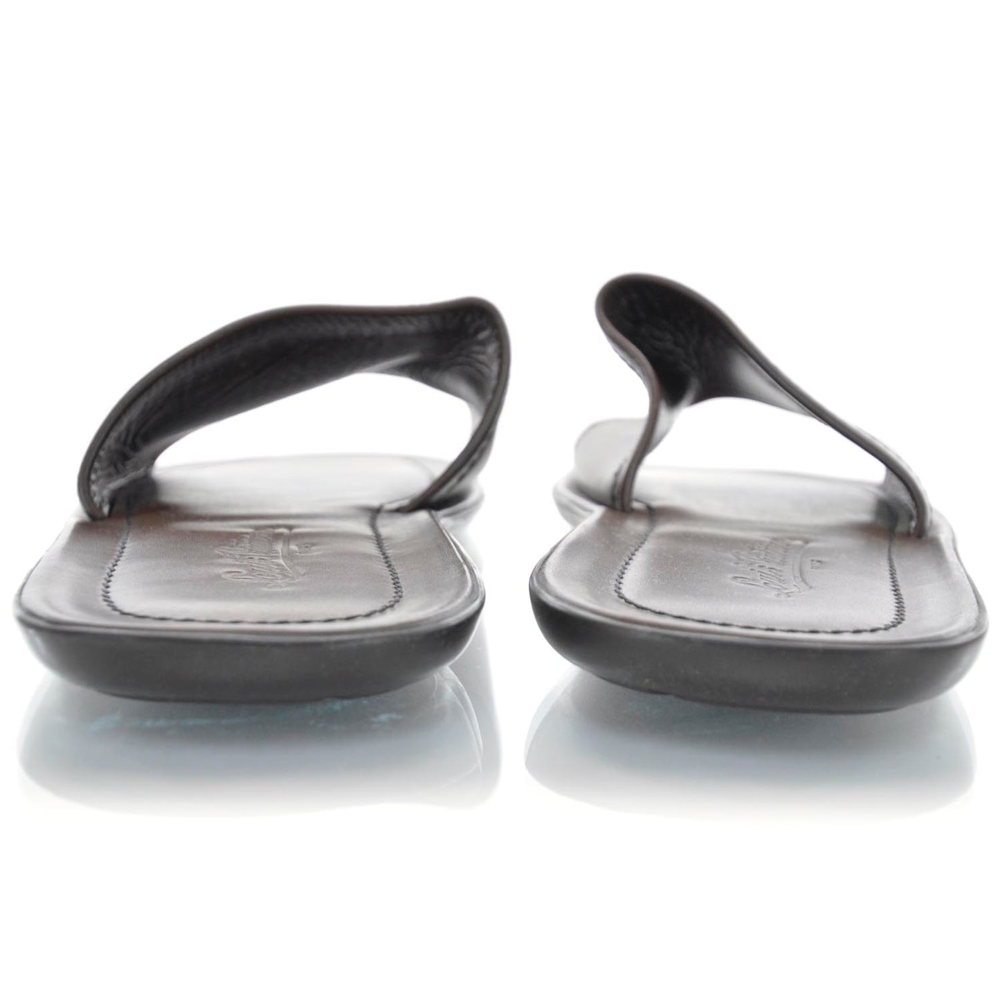 Leather Mule Sandals Brown 11