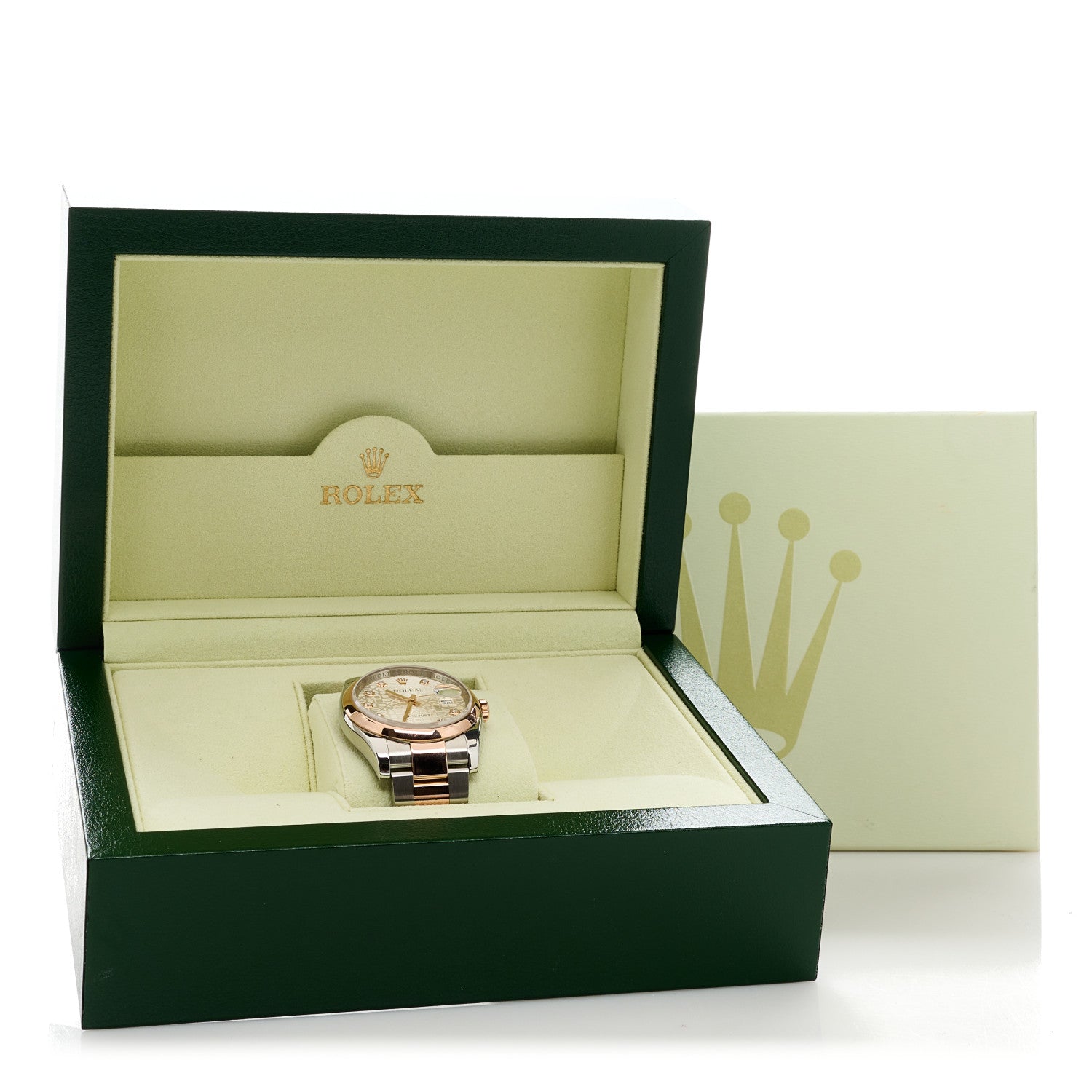 Rolex Stainless Steel 18K Everose Gold Diamond 36mm Oyster Perpetual Datejust Watch Silver Jubilee 116201 5 of 5