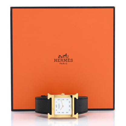 Hermes Stainless Steel Epsom 26mm Heure H Hour Quartz Watch Noir 5 of 5