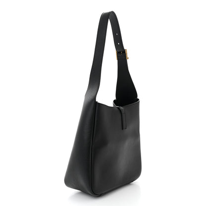 Saint Laurent Smooth Calfskin Small Le 5 A 7 Soft Hobo Black 3 of 11