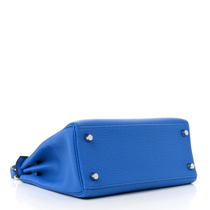 Hermes Togo Kelly Retourne 25 Bleu France 4 of 10