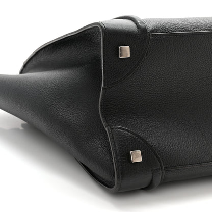 Celine Drummed Calfskin Mini Luggage Black 8 of 10