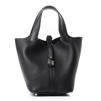 Hermes Taurillon Clemence Picotin Lock 18 PM Black 1 of 12
