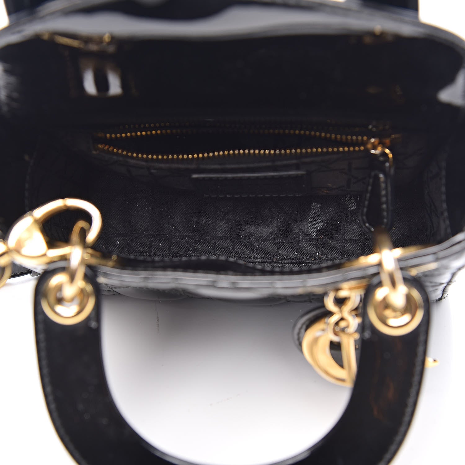 Christian Dior Patent Cannage Mini Lady Dior Black 5 of 15